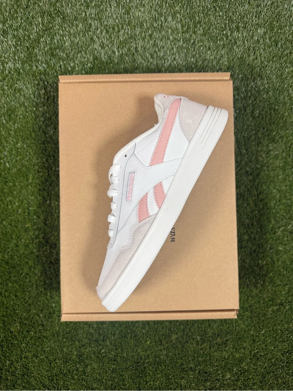 Women’s Reebok White and Pink Casual Sneakers
